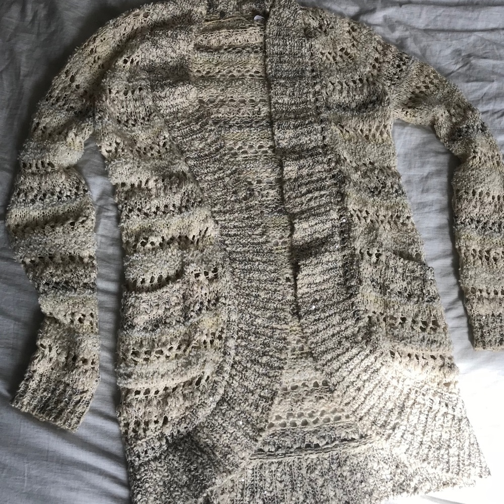 Anthropologie Knitted & Knotted Sequin Sweater